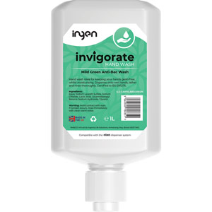 Elixa Invigorate Wash - Mild Green Anti-Bacterial Hand Soap Cartridges