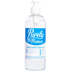 Purely Protect 70% Alcohol Hand Sanitiser Pump Bottle (500ml)