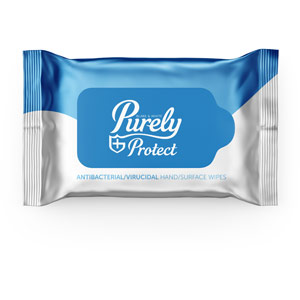 Purely Protect Antibacterial & Virucidal Hand Wipes (Pack of 12 wipes)