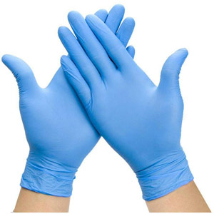 Crystal Blue Nitrile Powder-Free Gloves EN455 - Medium (Pack of 100)