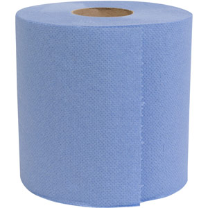 Purely Smile 2 Ply Centrefeed Embossed Rolls - Blue (Pack of 6 Rolls)