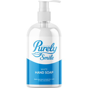 Purely Smile Hand Soap White 500ml Pump Top Bottle