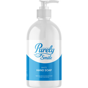 Purely Smile Hand Soap White 250ml Pump Top Bottle