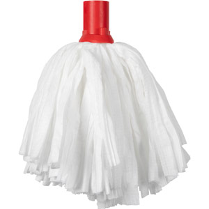 Purely Smile Big White Socket Mop Red Pack of 10