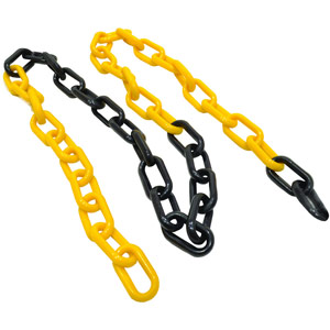 5m length temporary barrier chain in yellow/black