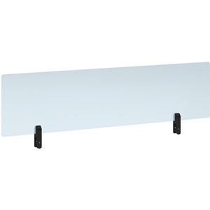 Clear Acrylic Desktop Screen Topper - 1200x300mm (Black Brackets)