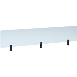 Clear Acrylic Desktop Screen Topper - 1600x300mm (Black Brackets)