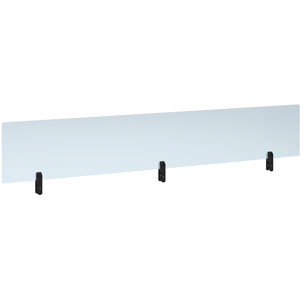 Clear Acrylic Desktop Screen Topper - 1800x300mm (Black Brackets)