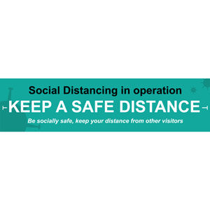 Social Distancing In Operation Keep A Safe Distance Banner (2000 x 500mm)