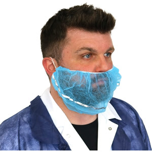 Supertouch Non-Woven Detectable Beard Mask Blue - Blue