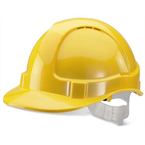 Economy Vented Safety Helmet Yellow