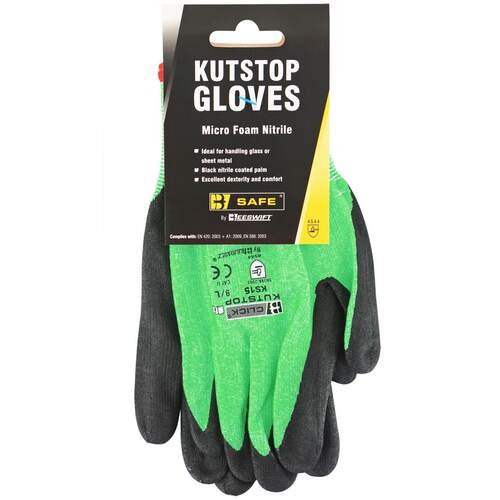 Kutstop Micro Foam Nitrile Green Glove 09/Large