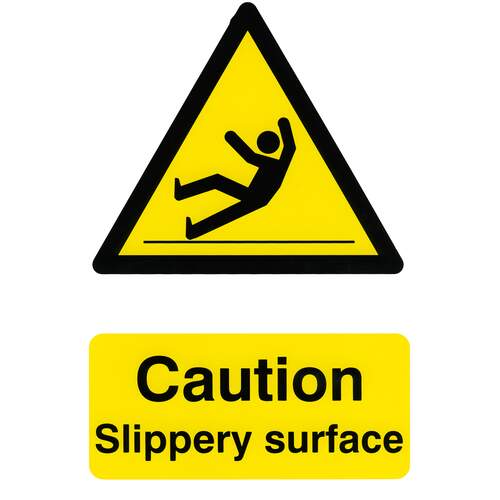 Caution Slippery Surface 200mm X 300mm