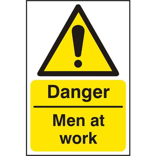 Danger Men At Work Sav  (Pk5) 200mm X 300mm