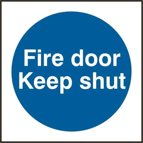 Fire Door Keep Shut Sav (Pk5) 100mm X 100mm