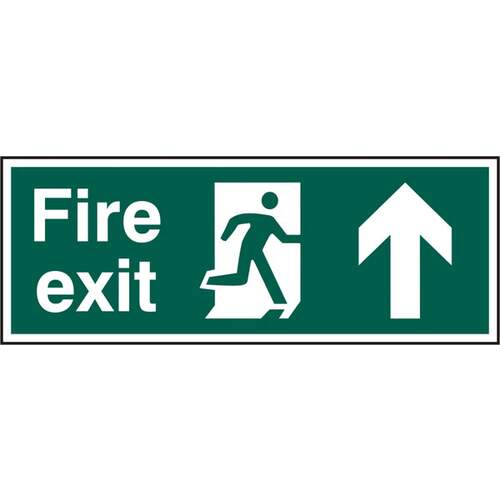 Fire Exit Arrow Sign 400 x 150mm Rigid Up  Signage Safety Signs 
