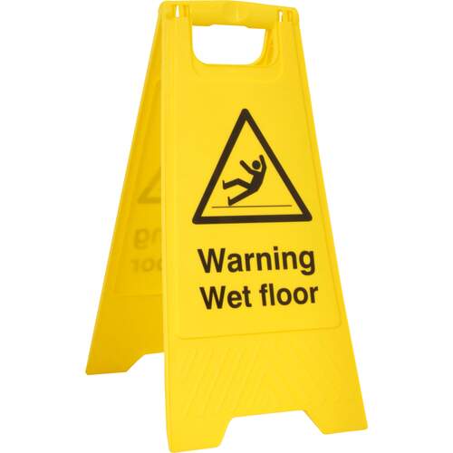 Warning Wet Floor A Board