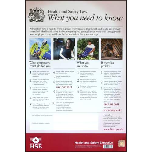 Fire Safety Poster Laminated 590mm x 420mm A704 