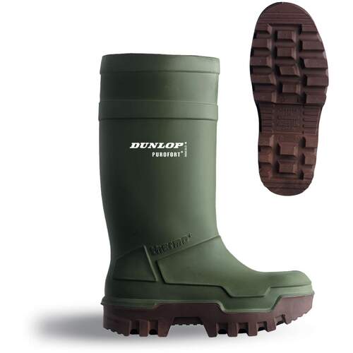 Dunlop Purofort Thermo+ Full Safety Wellington - Green