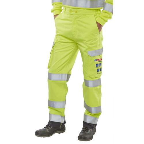 Hivis Trousers Saturn Yellow / Navy
