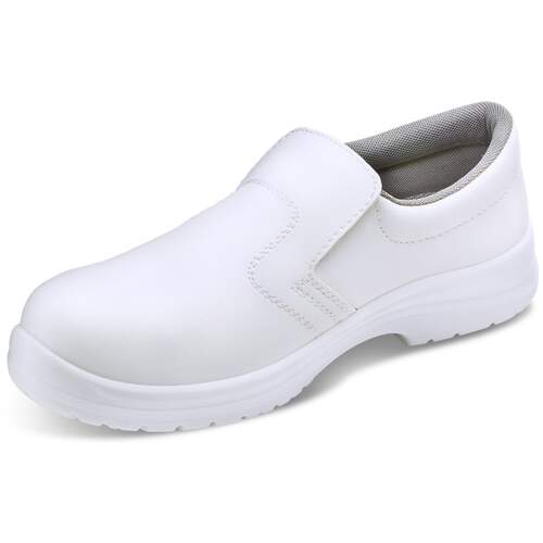 Micro-Fibre Slip On Shoe S2 White