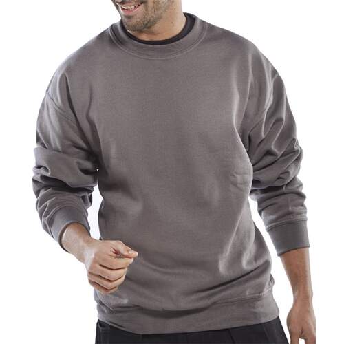 Click Polycotton Sweatshirt Grey