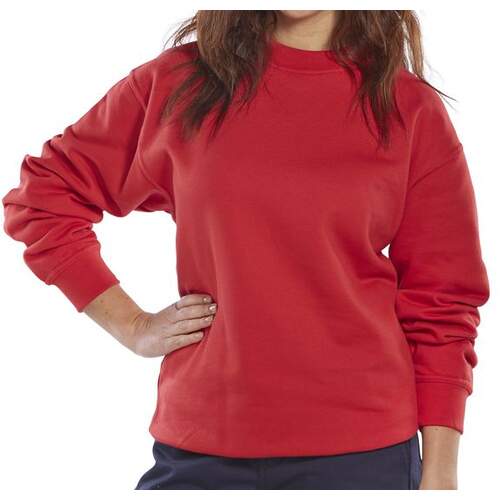 Click Polycotton Sweatshirt Red