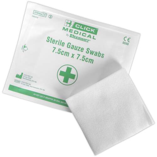 Click Medical Gauze Swabs 7.5 X 7.5cm  Sterile