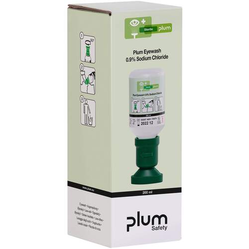 Plum Eyewash/200Ml 0.9 Percent Sodium Chloride Eyecup 1 Box - Clear