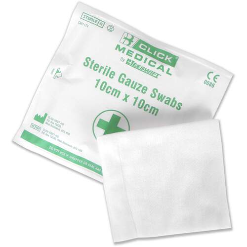 Click Medical Gauze Swabs 10cm X 10cm Sterile