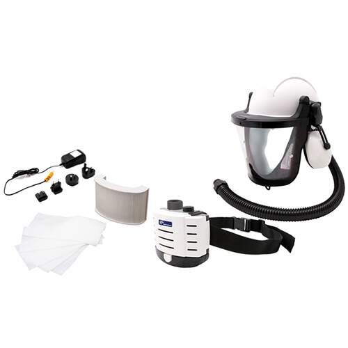 Conceptair Helmet & Flip Up Visor Kit P3 - Black/White