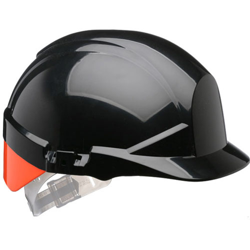 Reflex Black Slip Ratchet Helmet C/W Orange Flash