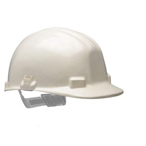 Vulcan White Slip Ratchet Helmet