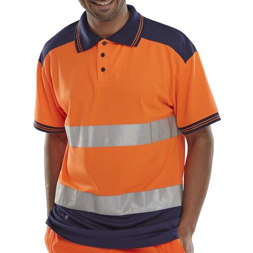 Pk Shirt Two Tone Orange / Navy