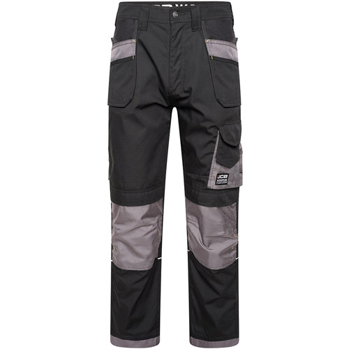JCB Trade Plus Black/Grey Rip Stop Trouser