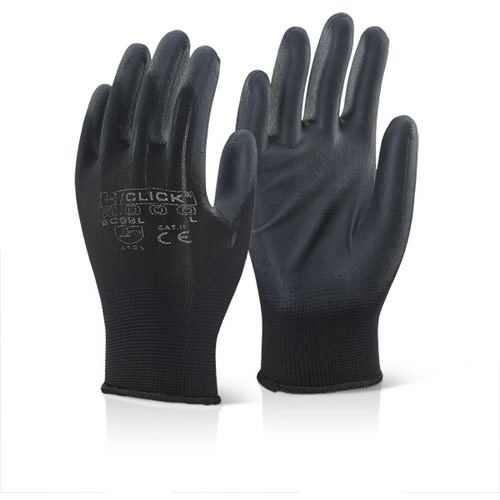 Pu Coated Glove Black