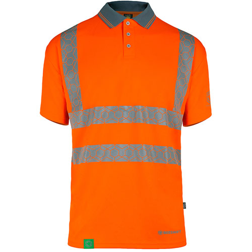 Envirowear Hi-Vis Polo Shirt Short Sleeve Orange