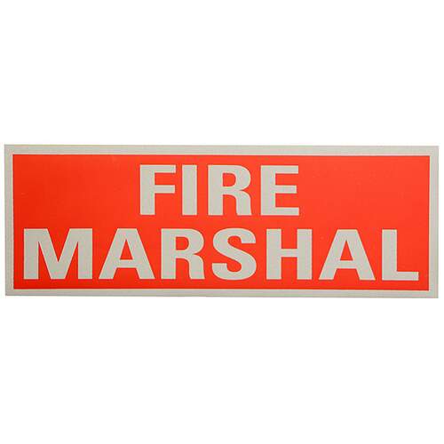 Fire Marshal Reflective Back [250x90mm]