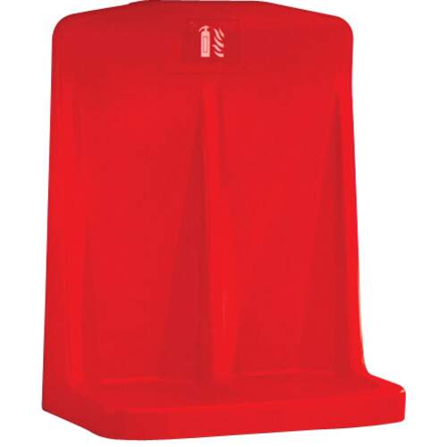 Red Double Fire Extinguisher Stand C/W Recessed Base