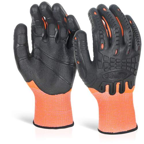 Cut Resistant Fully Coated Impact Glove Orange