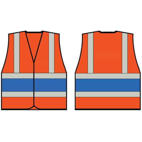 Orange Wceng Vest With Royal Band Lge