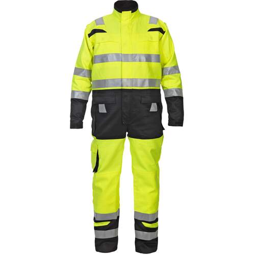 Hove High Visibility Two Tone Coverall Saturnyellow/Black