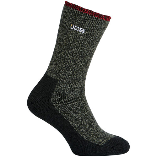 JCB Thermasocks With Extended Achilles Khaki/Black