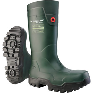 Dunlop Purofort Fieldpro Thermo+ Full Safety Wellington Green