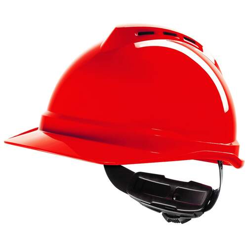 V-Gard 500 Vented Safety Helmet Red