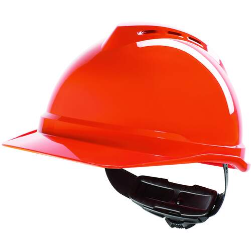 V-Gard 500 Vented Safety Helmet Hi Vis Orange