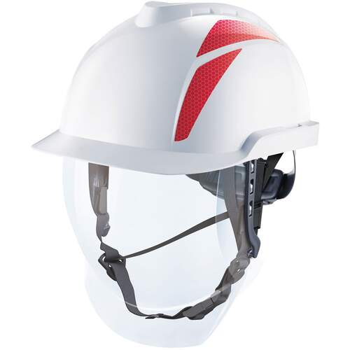 V-Gard 950 Electrician Helmet White Set White/Red