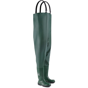 Dunlop Work-It Full Safety Chest Wader Green