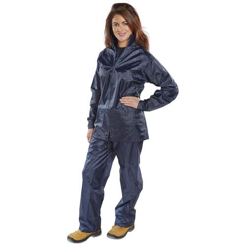 Nylon B-Dri Weatherproof Suit Navy Blue