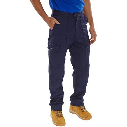 Super Click Drivers Trousers Navy Blue